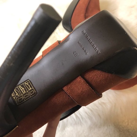 Burberry burnt orange platform loafer heels - Picture 5 of 5